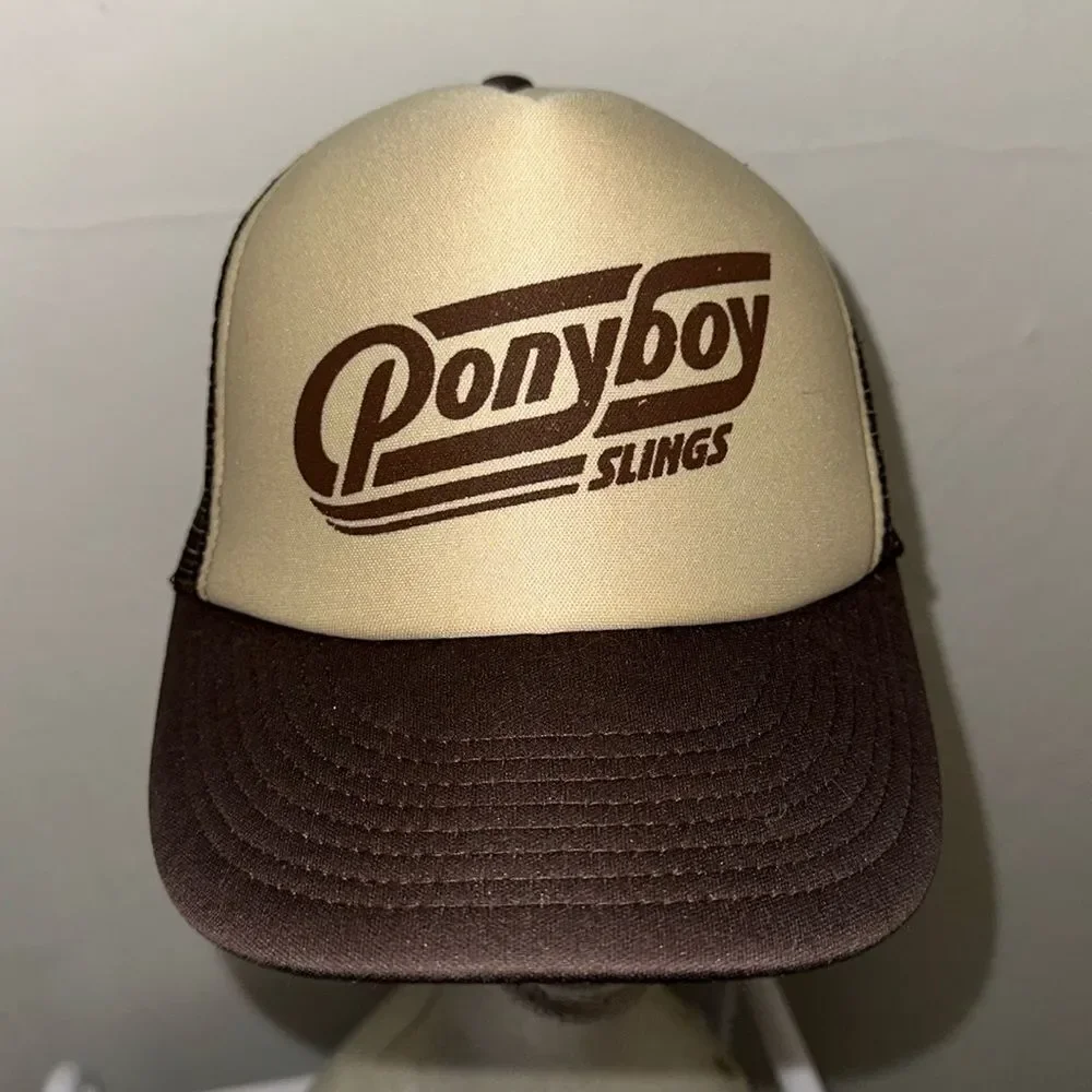 Ponyboy Slings Cobra Brand brown‎ & tan snapback trucker hat